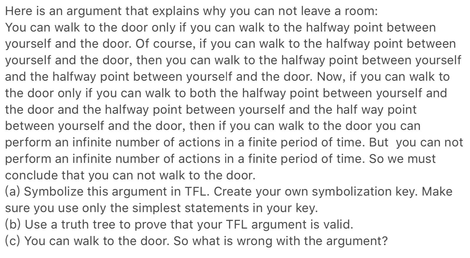 Here is an argument that explains why you can not