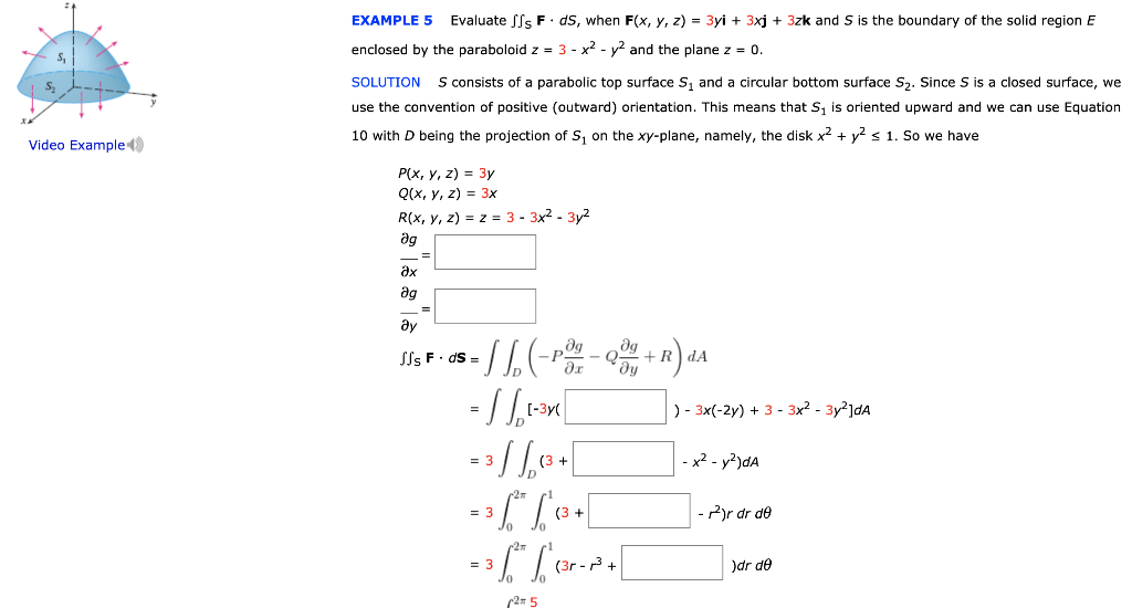Solved EXAMPLE 5 Evaluate SSS F Ds When F x Y Z 3yi Chegg