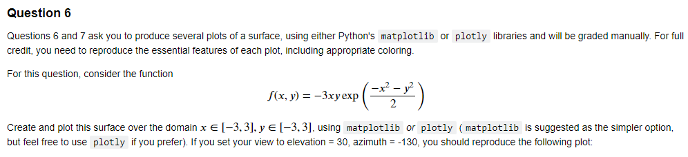 Solved Questions 6 and 7 ask you to produce several plots of | Chegg.com