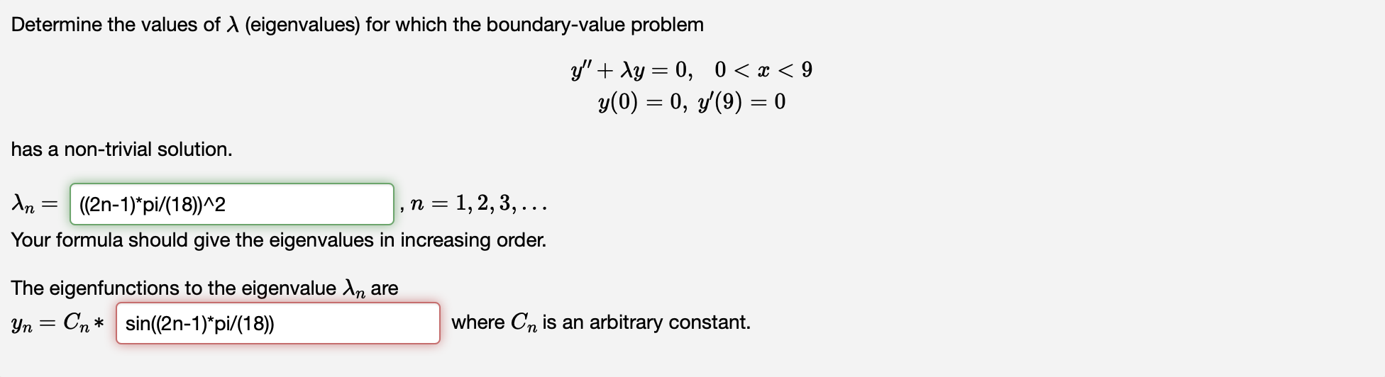 Solved Determine The Values Of 1 (eigenvalues) For Which The | Chegg.com