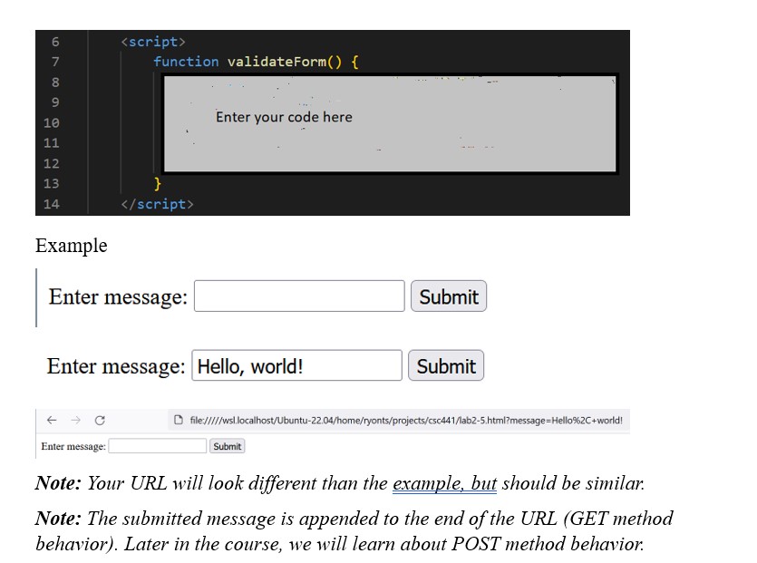 Solved 5. Write an HTML page that includes this code in the | Chegg.com