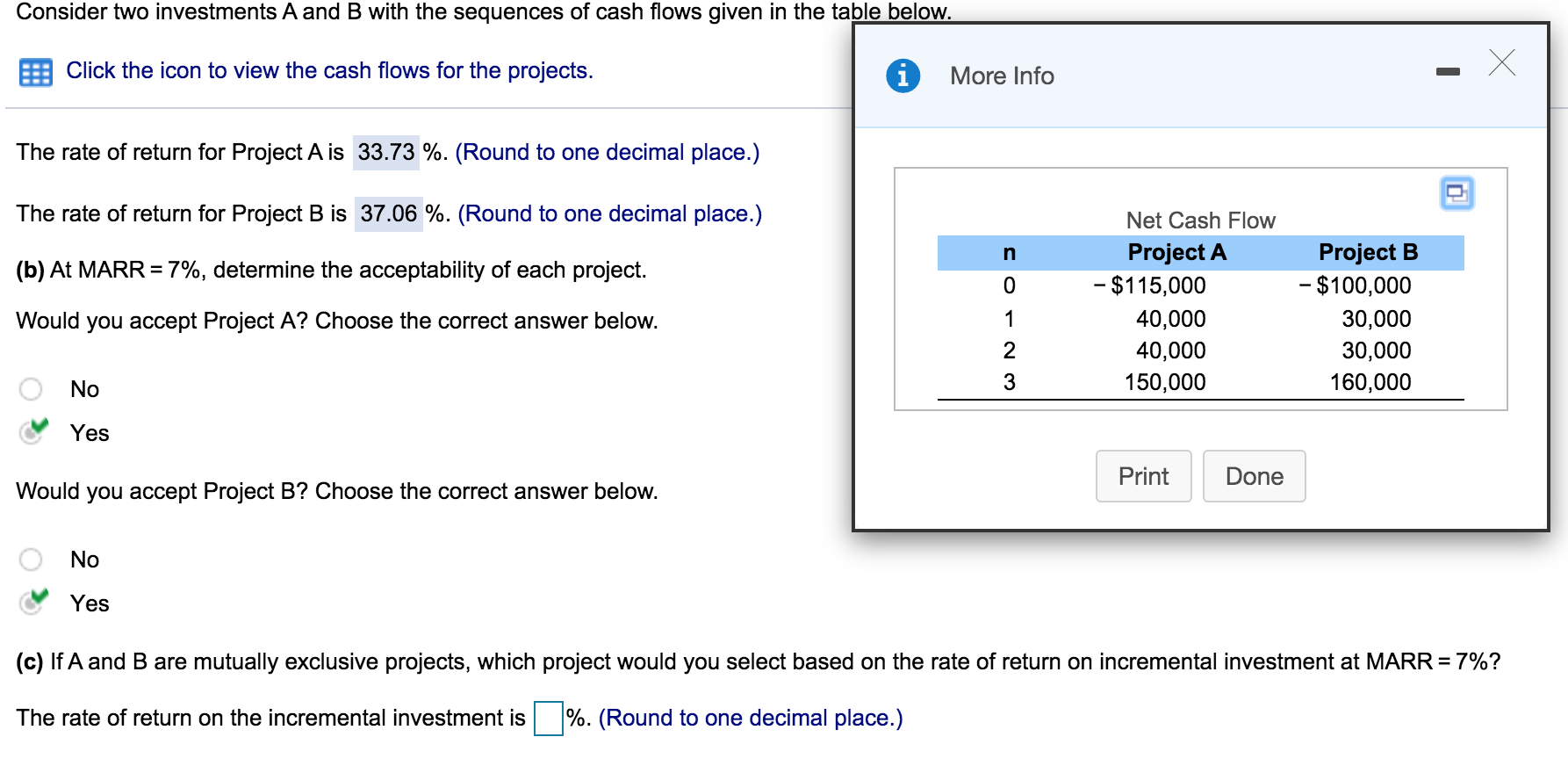 Solved Consider Two Investments A And B With The Sequences | Chegg.com