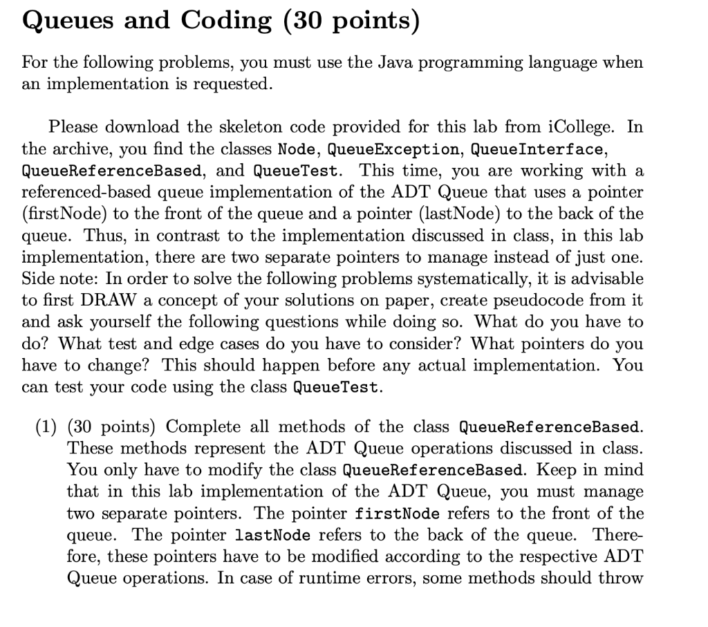 Solved For the following problems, you must use the Java | Chegg.com
