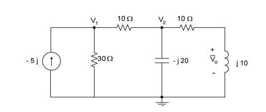 Solved 2. Write the equations at node V1 and V2 by KCL and | Chegg.com