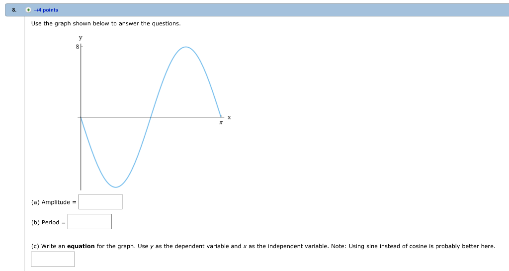 Solved 7. 1/4 points | Previous Answers Use the graph shown | Chegg.com