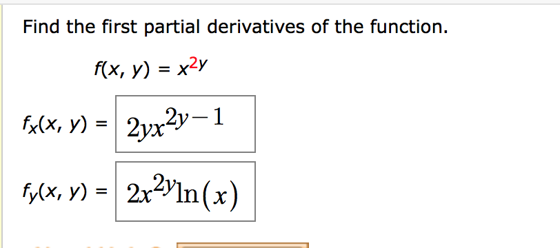 Solved Find The First Partial Derivatives Of The Function 0367