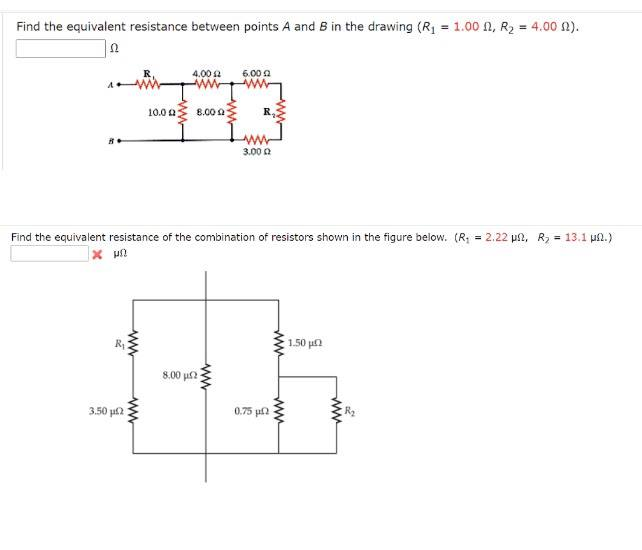 Solved Find the equivalent resistance between points A and B | Chegg.com