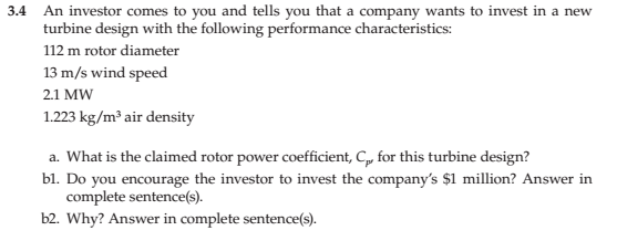 Solved An investor comes to you and tells you that a company | Chegg.com