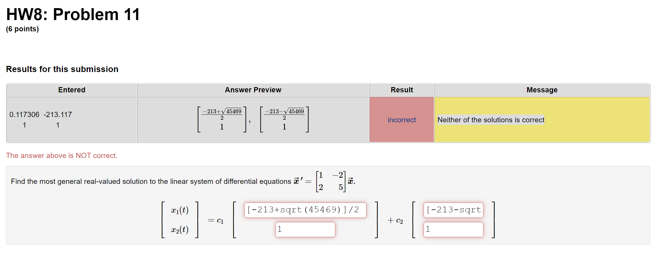 Solved HW8: Problem 11 (6 Points) Results For This | Chegg.com