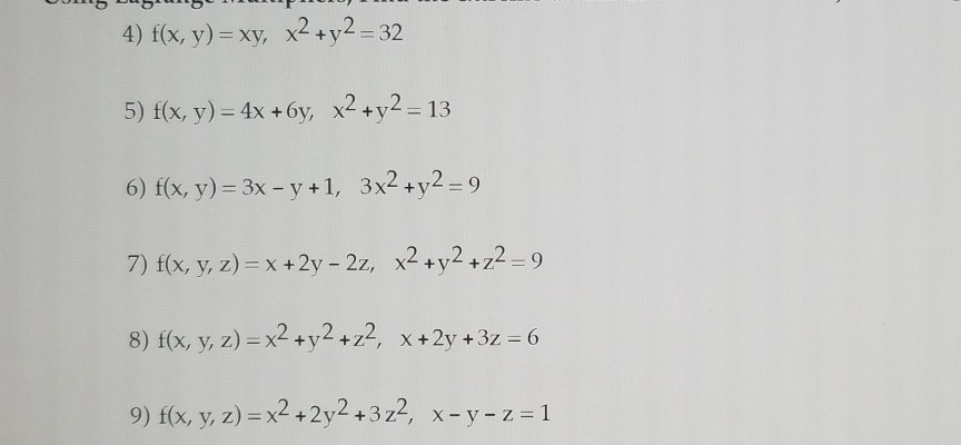 Solved 4 F X Y Xy X2 Y2 3 5 F X Y 4x 6y X2 Y2 Chegg Com