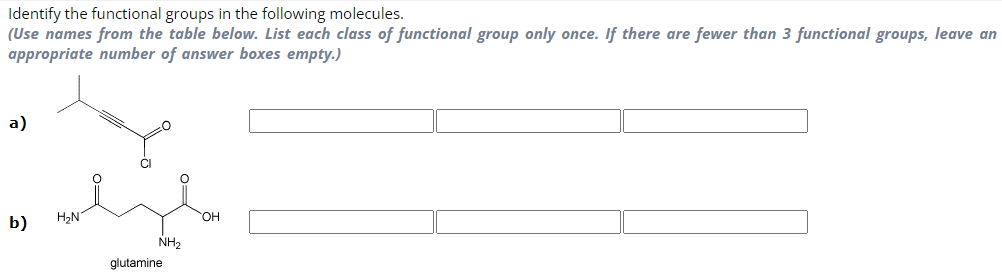 Solved identify the functional groups in the following | Chegg.com