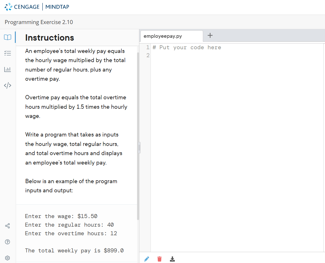 Solved Instructions An employee's total weekly pay equals | Chegg.com