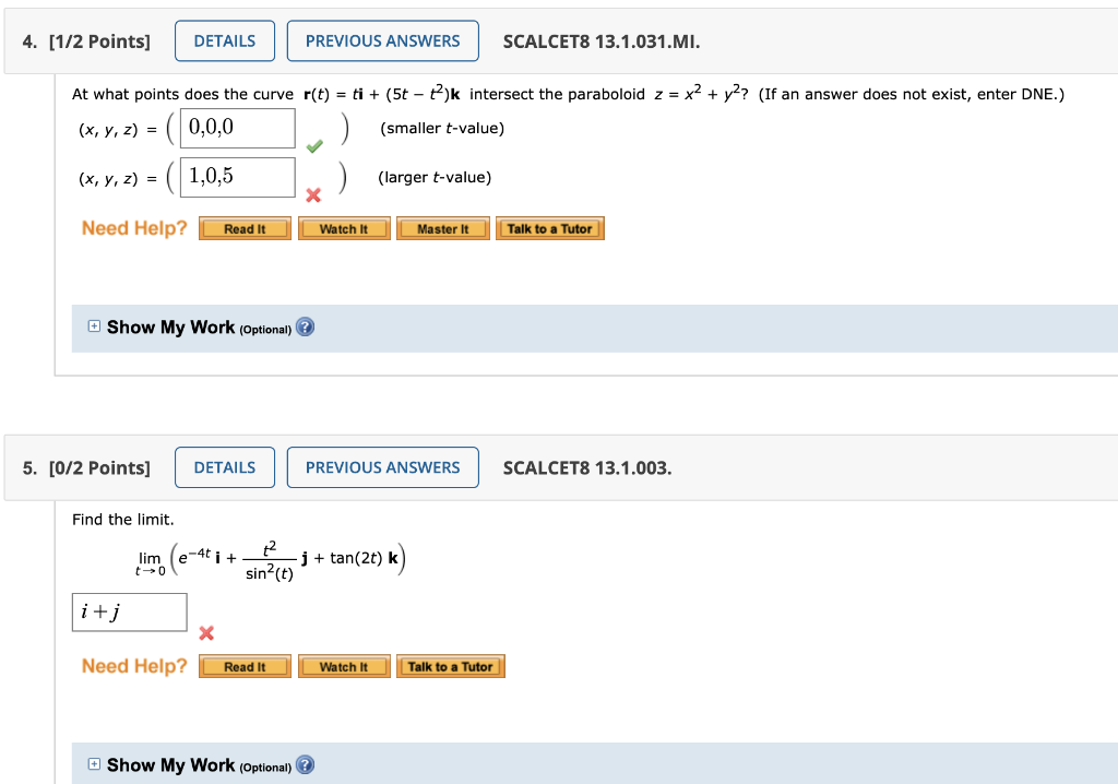 Solved 4. [1/2 Points) DETAILS PREVIOUS ANSWERS SCALCET8 | Chegg.com