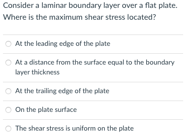 Solved Consider a laminar boundary layer over a flat plate. | Chegg.com
