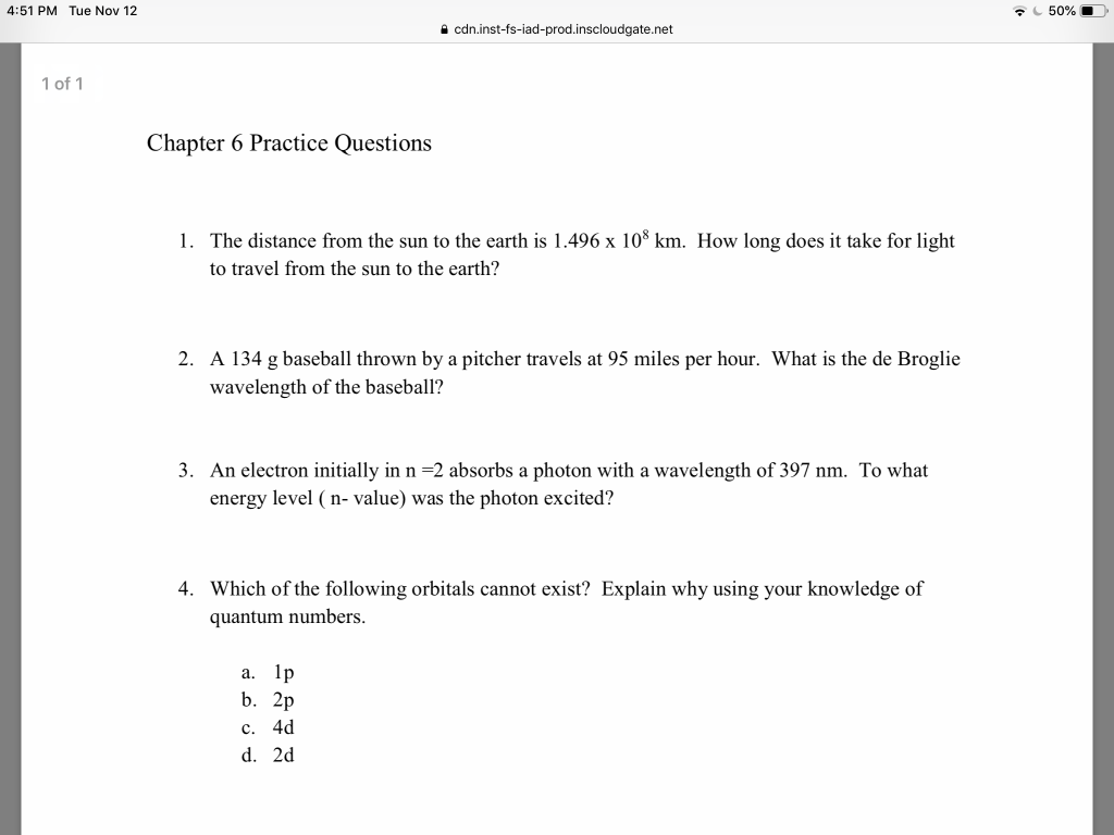 Solved 50 4 51 PM Tue Nov 12 Chegg