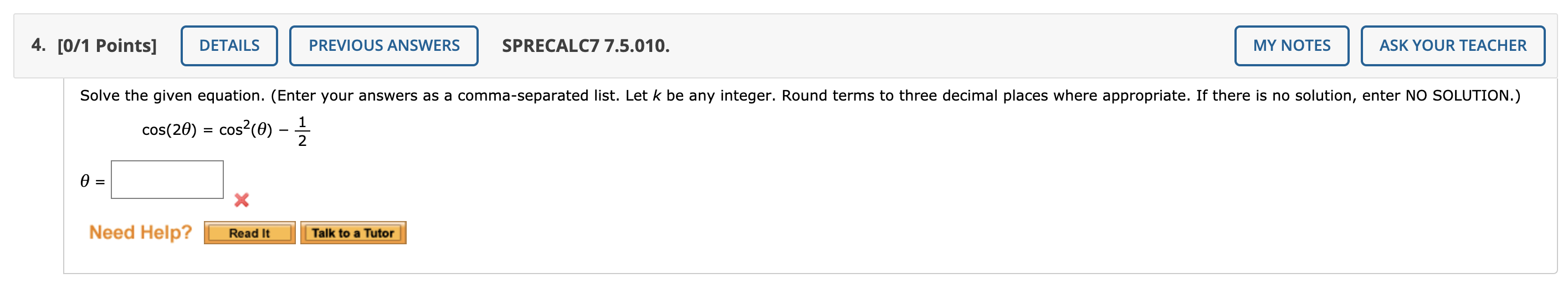 Solved 4 [0 1 Points] Details Previous Answers Sprecalc7