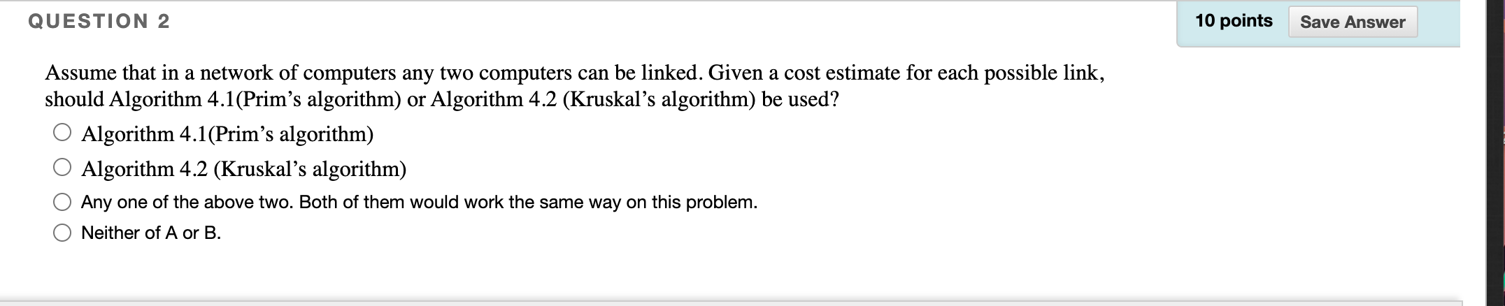 Solved QUESTION 2 10 points Save Answer Assume that in a | Chegg.com