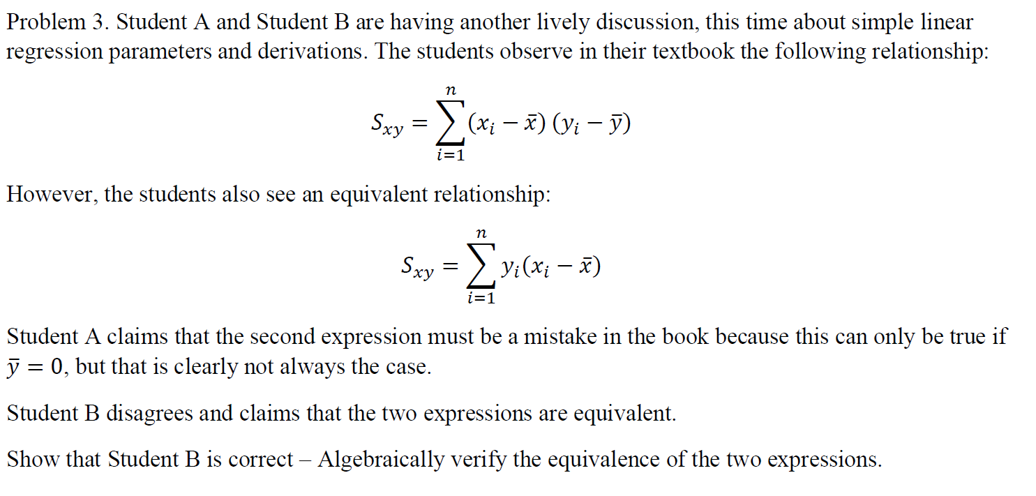 Solved Problem 3. Student A And Student B Are Having Another | Chegg.com