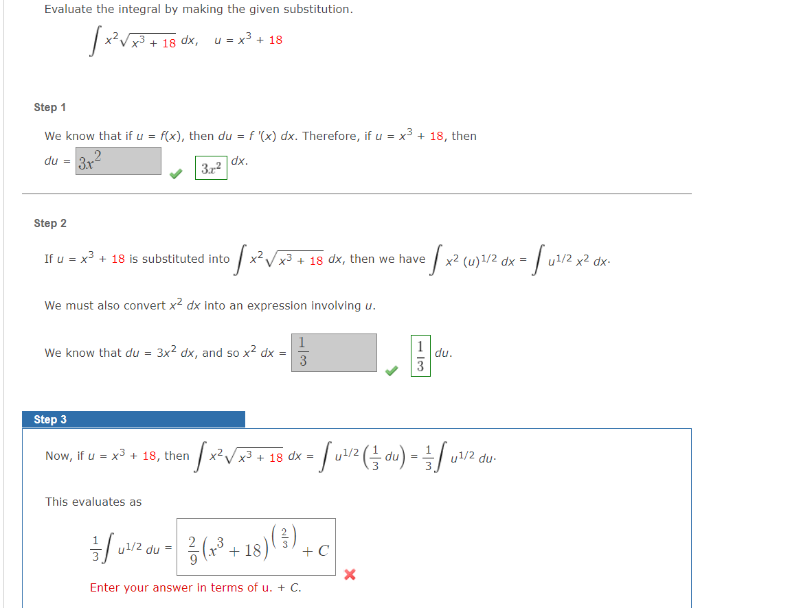 Solved Evaluate the integral by making the given | Chegg.com
