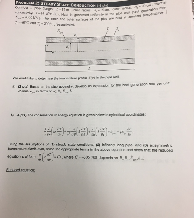 Solved PROBLEM 2: STEADY STATE CONDUCTION (16 pts Consider a | Chegg.com