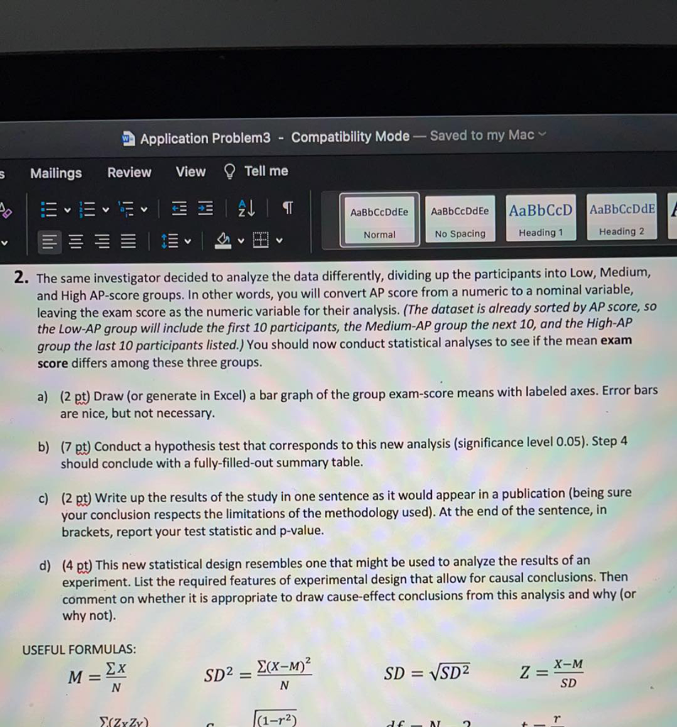 Solved Application Problem3 - Compatibility Mode - Saved to | Chegg.com
