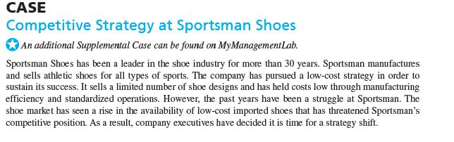 sportsman shoes case study