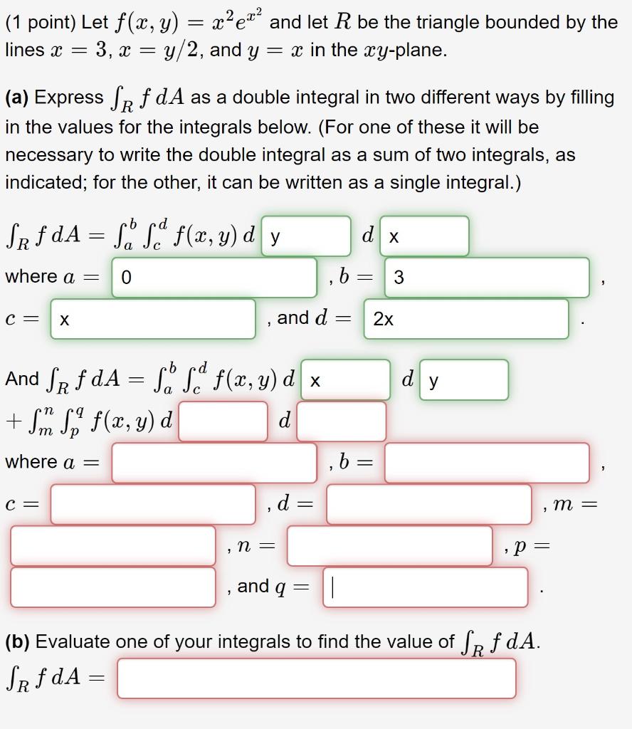 solved-1-point-let-f-x-y-x2ex2-and-let-r-be-the-triangle-chegg
