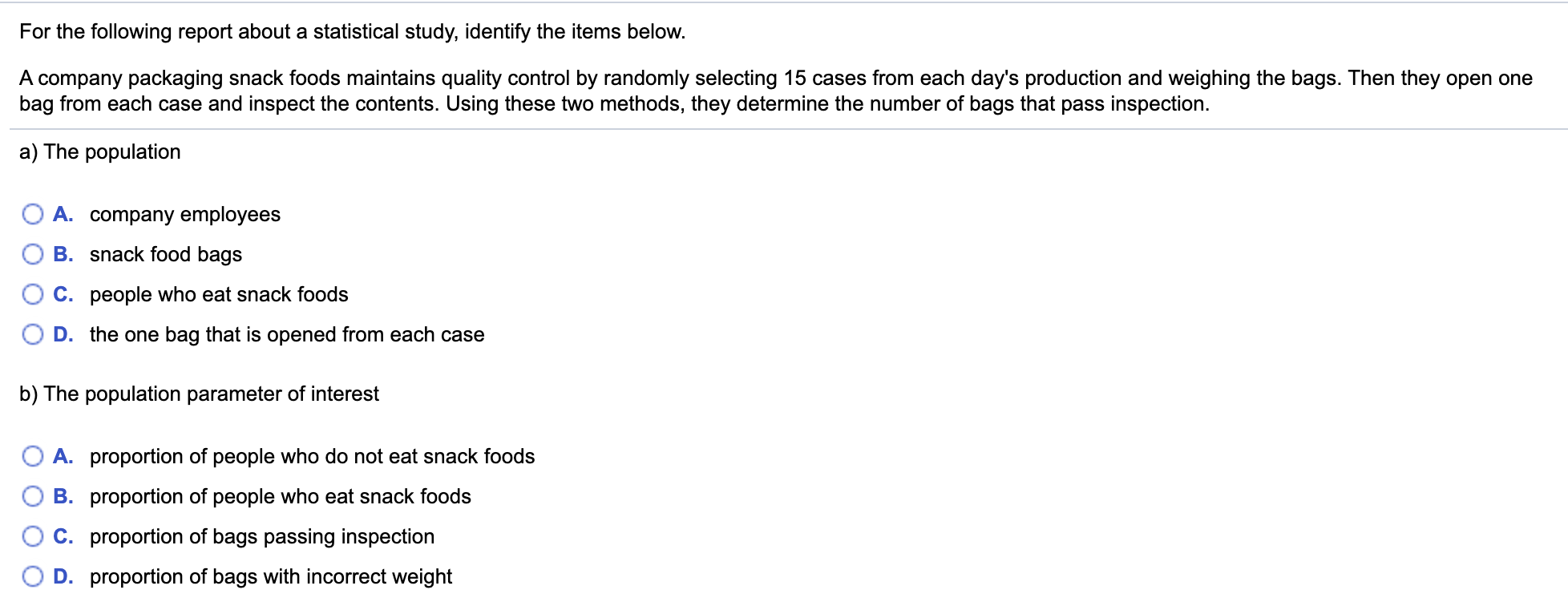Solved For the following report about a statistical study,