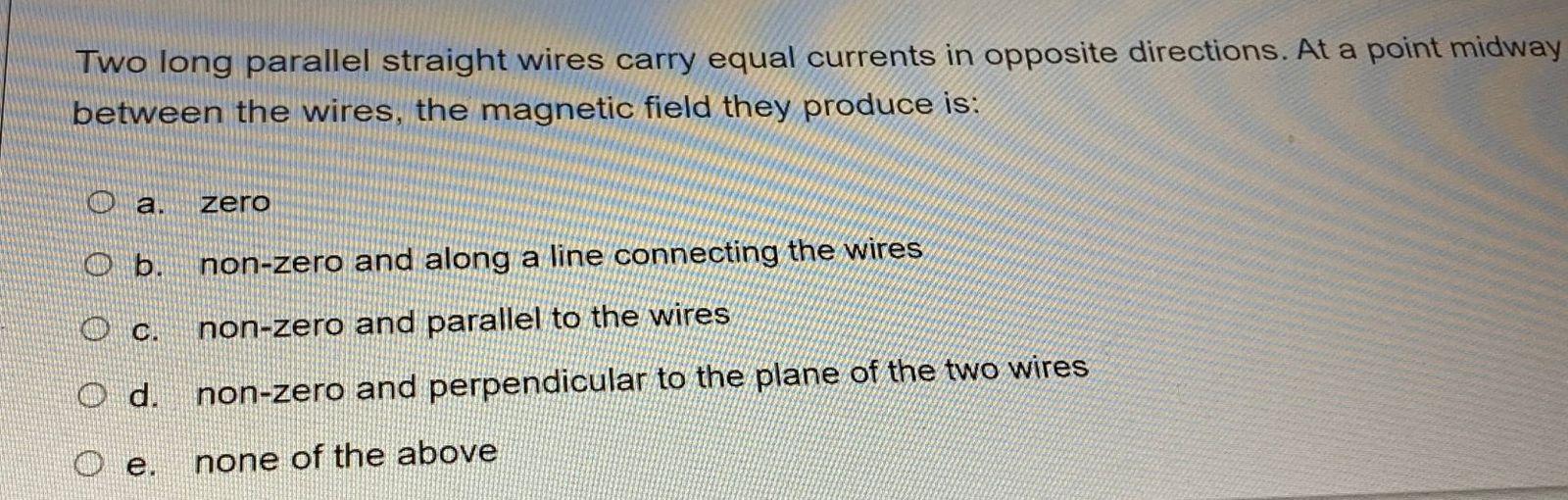 Solved Two long parallel straight wires carry equal currents | Chegg.com