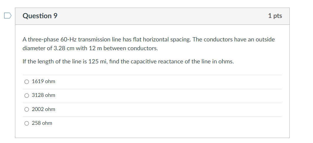 Solved A three-phase 60−Hz transmission line has flat | Chegg.com