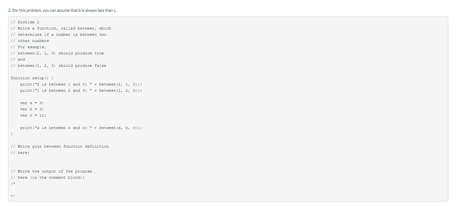 Solved Complete the following programs, and submit their | Chegg.com