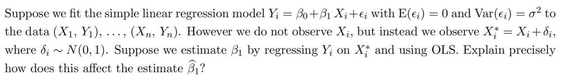 Solved Suppose We Fit The Simple Linear Regression Model | Chegg.com