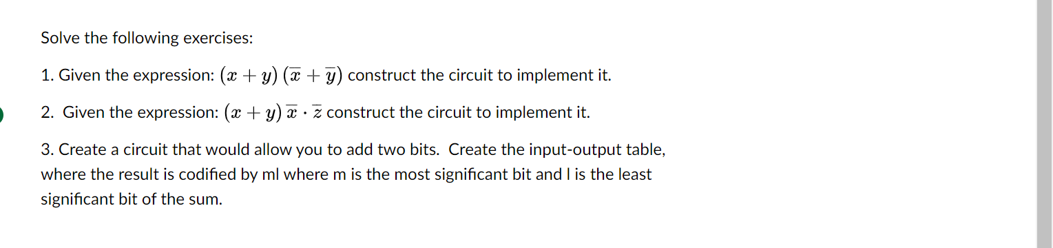 Solved Solve The Following Exercises: 1. Given The | Chegg.com