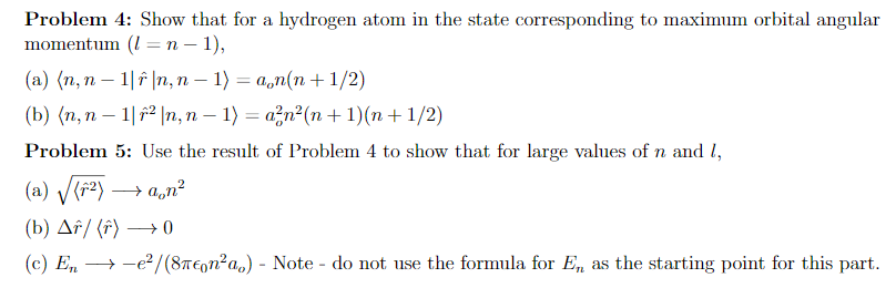 Solved Need help with problem 5 (which uses equations from | Chegg.com