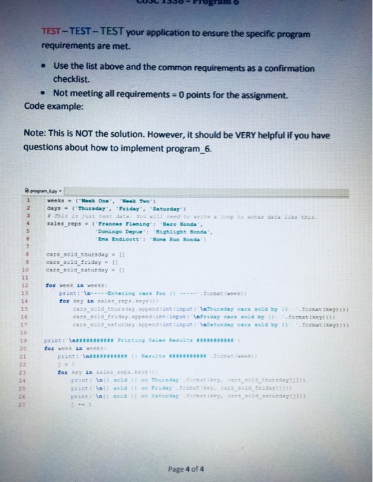 Solved 4 COSC 1336 - Program 6 Use the course material | Chegg.com