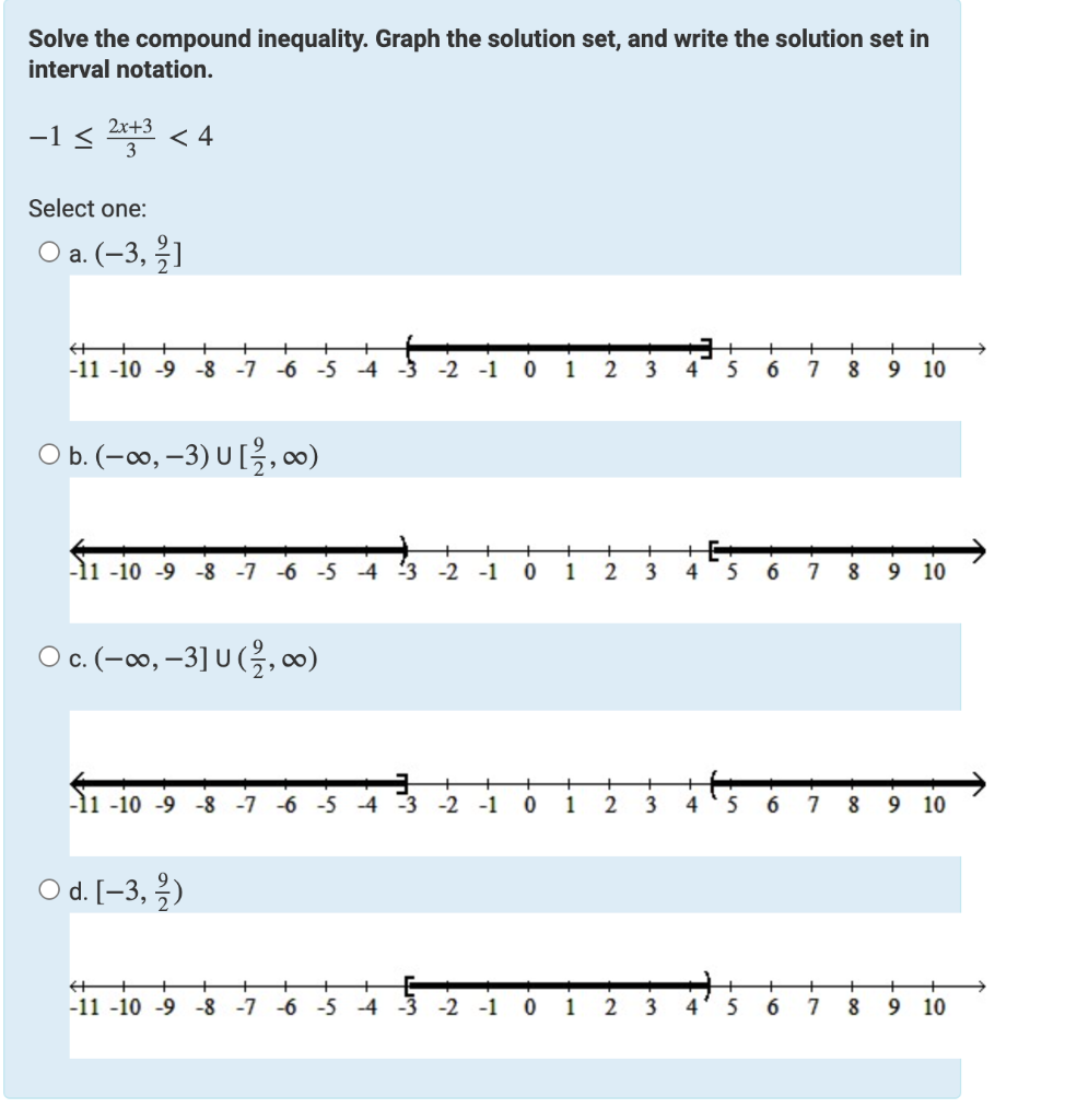 How Do You Solve The Compound Inequality