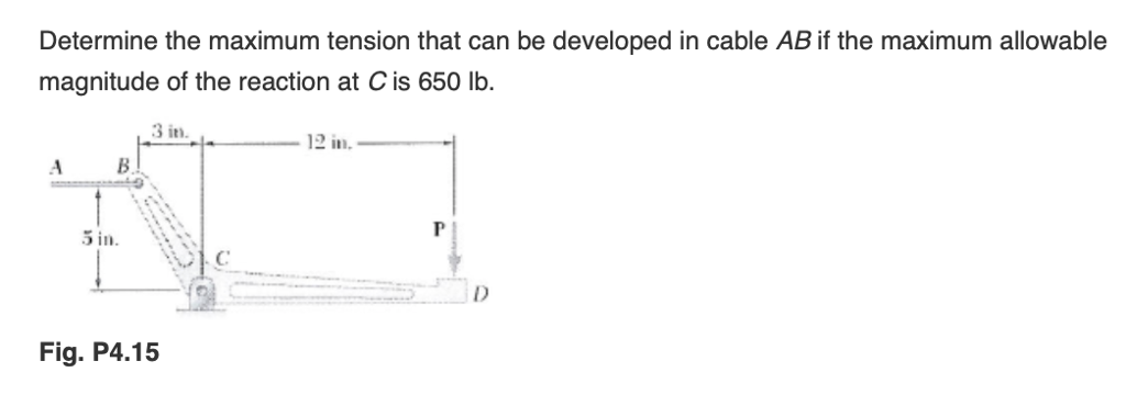Solved Determine the maximum tension that can be developed | Chegg.com