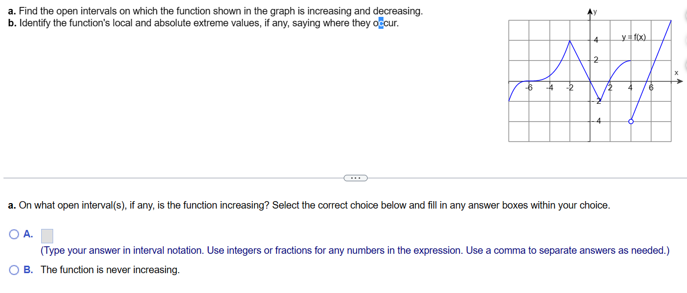 Solved a. Find the open intervals on which the function | Chegg.com
