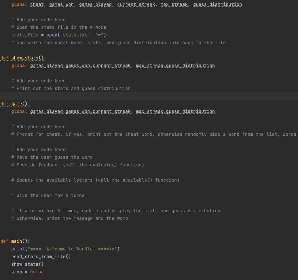 Solved import random STATS_FILE = "stats.txt" # Add your | Chegg.com