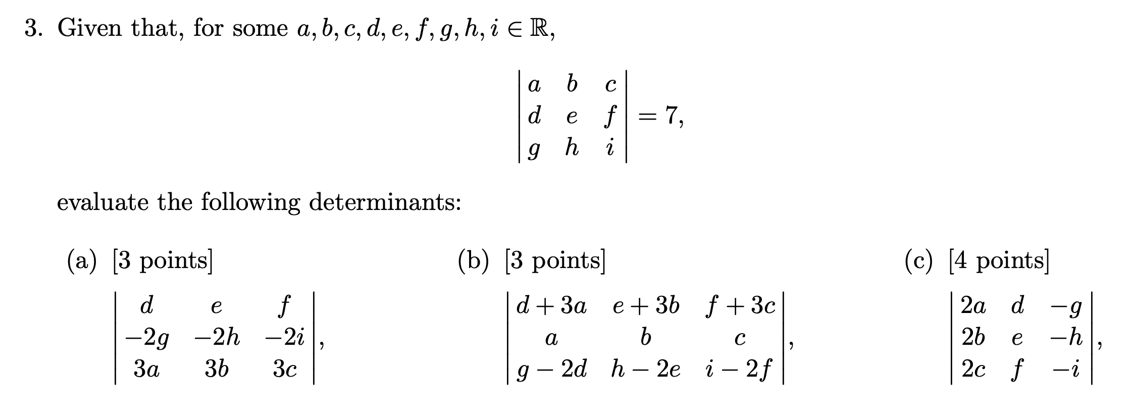 Solved 3. Given That, For Some A, B, C, D, E, F, G, H, I ER, | Chegg.com