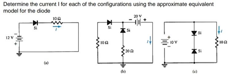 Solved Determine The Current I For Each Of The | Chegg.com