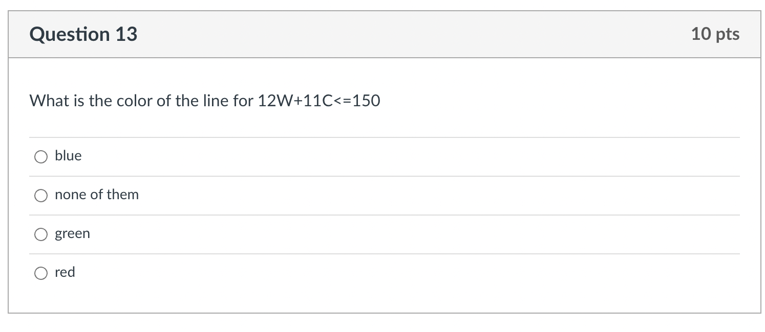 Solved Question 11 10 pts Consider the following linear | Chegg.com