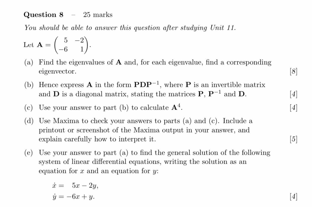 Solved Question 8 25 marks You should be able to answer this | Chegg.com