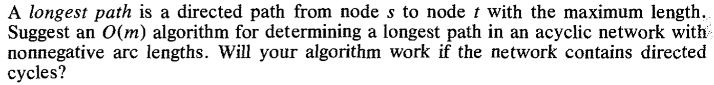 Solved A longest path is a directed path from node s to node | Chegg.com