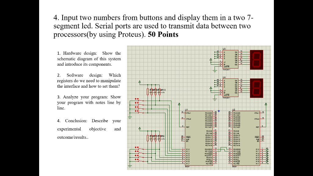 Solved 4. Input two numbers from buttons and display them in | Chegg.com