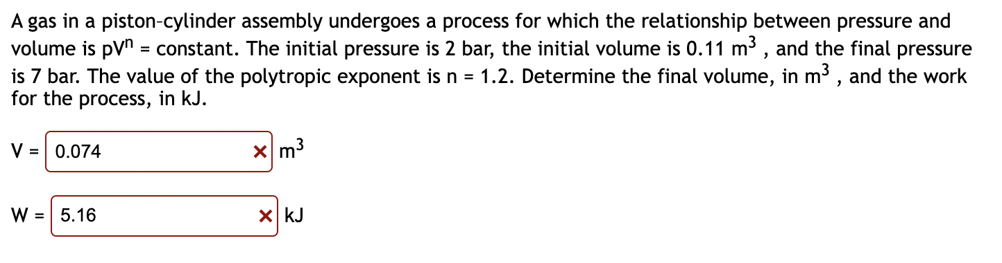 Solved A gas in a piston-cylinder assembly undergoes a | Chegg.com 