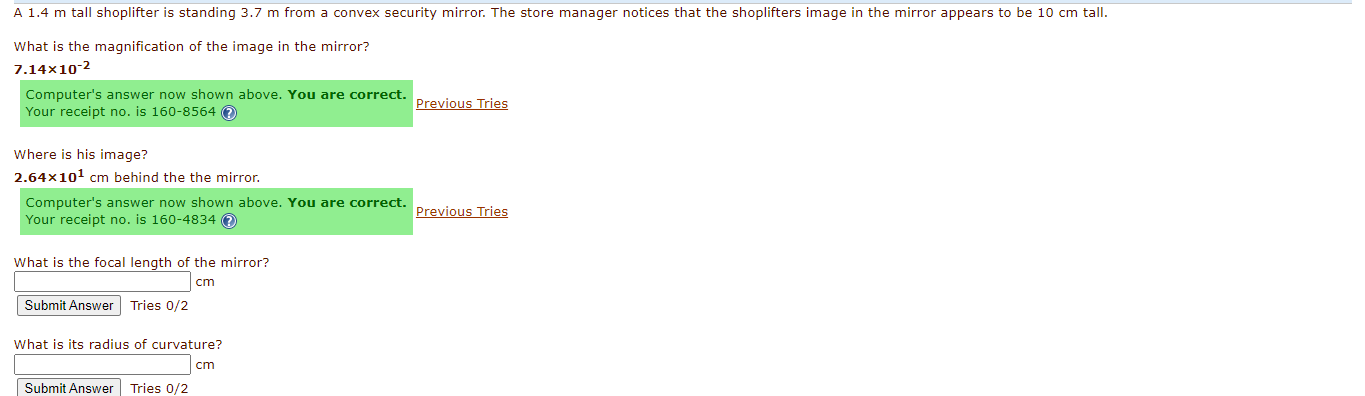 Solved get a magnification of 1.4. What is the size of the | Chegg.com