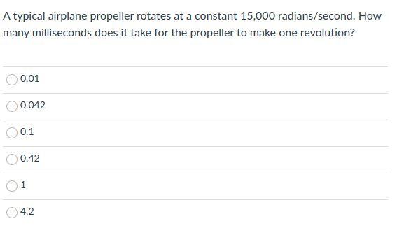 Solved A typical airplane propeller rotates at a constant | Chegg.com