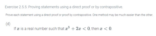 Solved Exercise 2.5.5: Proving statements using a direct | Chegg.com