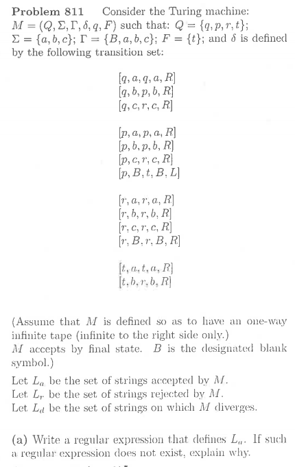 Solved Problem 811 Consider The Turing Machine M Q 2 Chegg Com